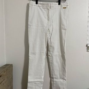 White w/ black Striped Dress Pants